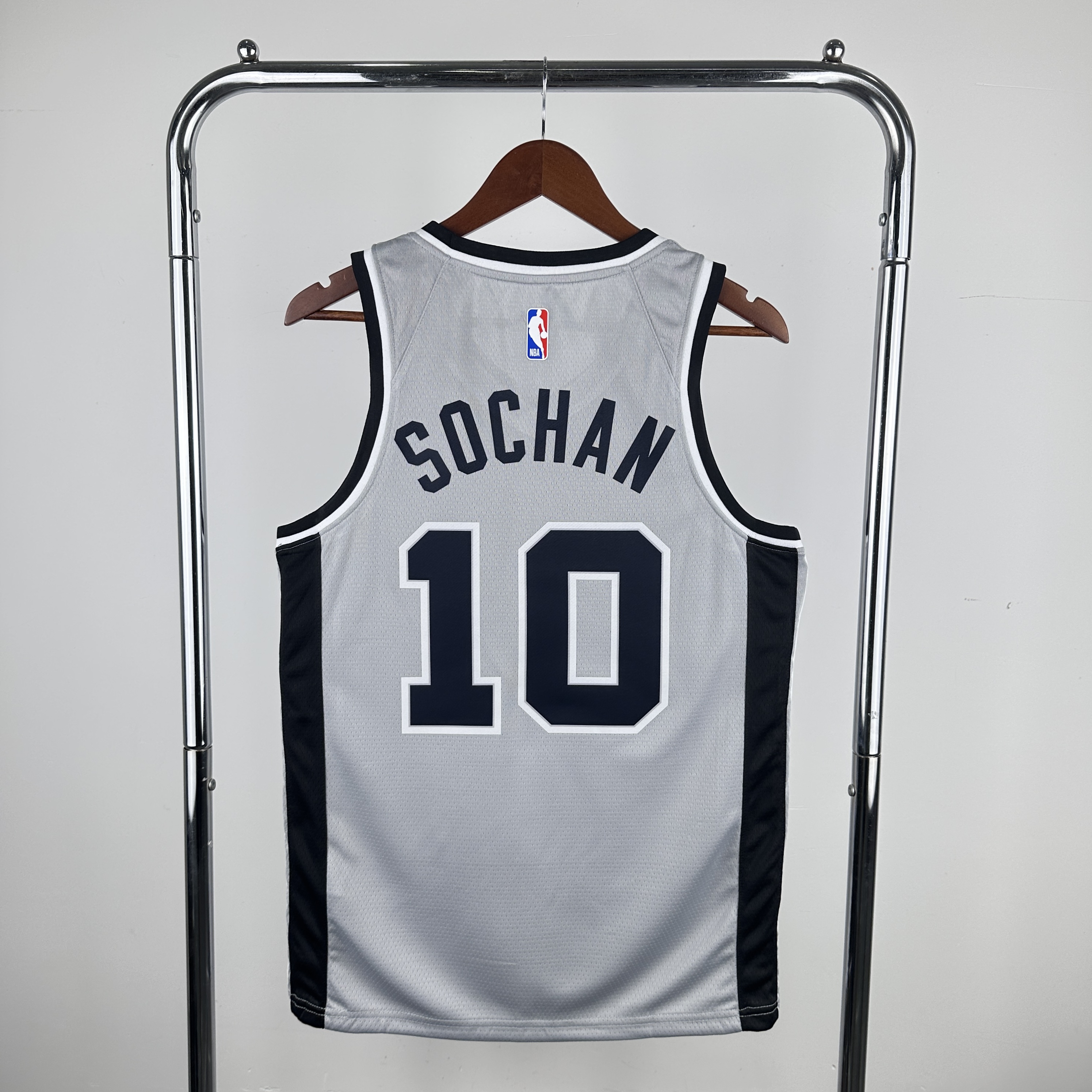 Men San Antonio Spurs #10 Sochan Grey NBA 2024 Jersey->san antonio spurs->NBA Jersey